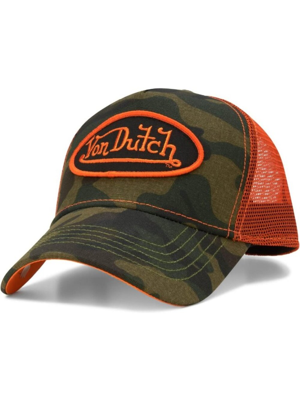 Stylish Monogram Trucker Cap - Mesh Back, Curved Bill, Adjustable Snapback